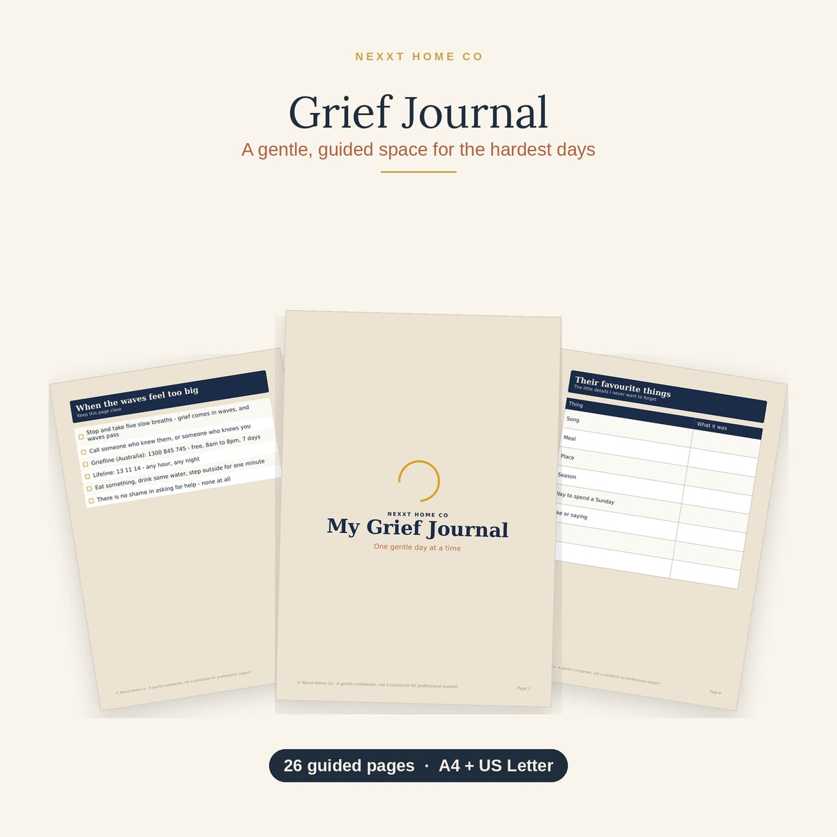 A printable end-of-life planner and important household documents laid out on a table