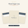 Blood Sugar Log printable showing a large print chart for recording daily glucose readings at home