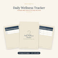 Daily Wellness Tracker printable showing large print pages for mood, sleep, meals and fluids