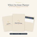 When I'm Gone Planner printable — 32-page end of life organiser, documents, accounts and wishes