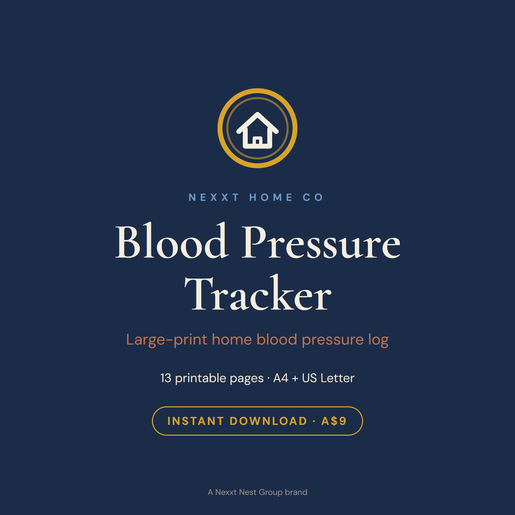 Blood Pressure Tracker printable cover — large print