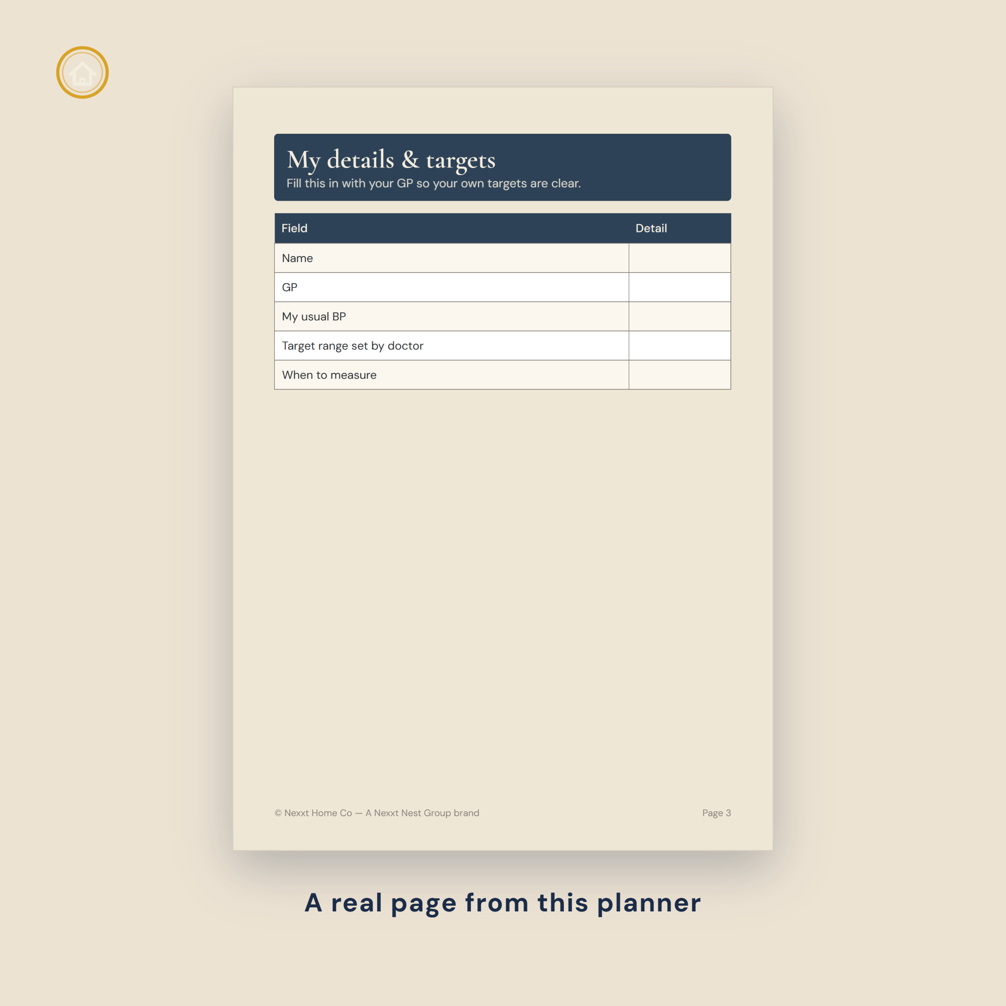 Blood Pressure Tracker weekly summary preview