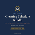 Cleaning Schedule Bundle printable cover — daily, weekly and monthly cleaning checklists
