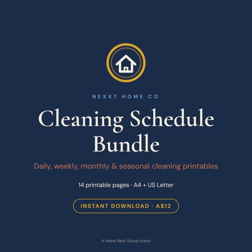 Cleaning Schedule Bundle printable cover — daily, weekly and monthly cleaning checklists