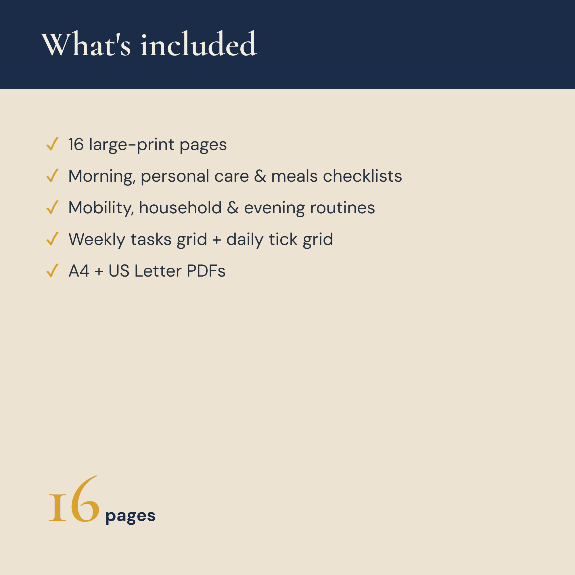 What's included in the Daily Living Assistance Checklist