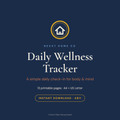 Daily Wellness Tracker cover — a gentle check-in journal for body and mind