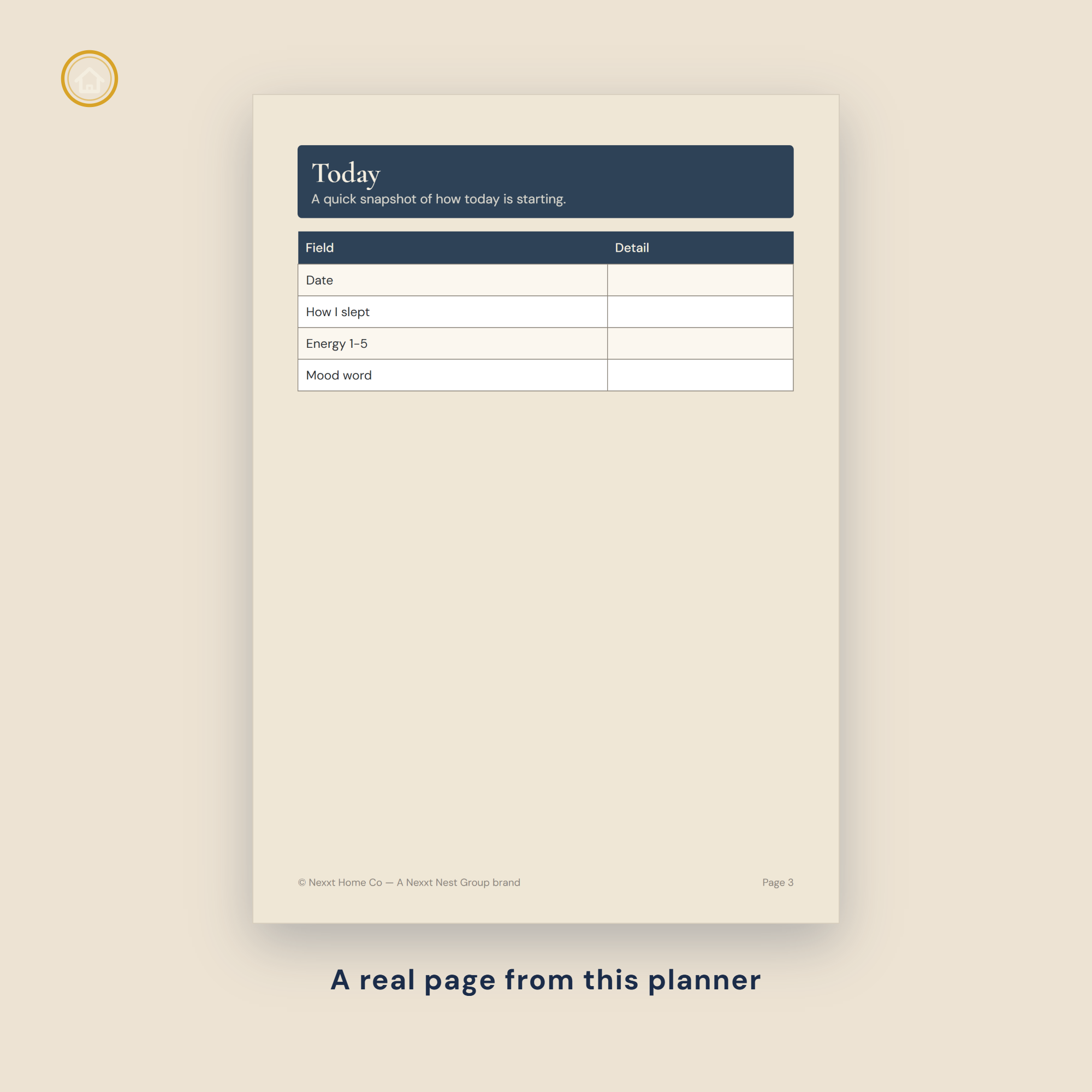 Daily Wellness Tracker preview — meals, hydration, movement and sleep