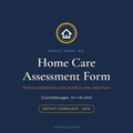 Home Care Assessment Form printable cover - large-print aged care needs organiser