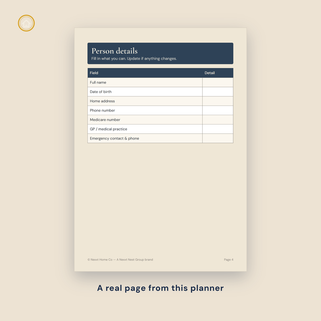 Preview of recommendations, goals and review schedule pages