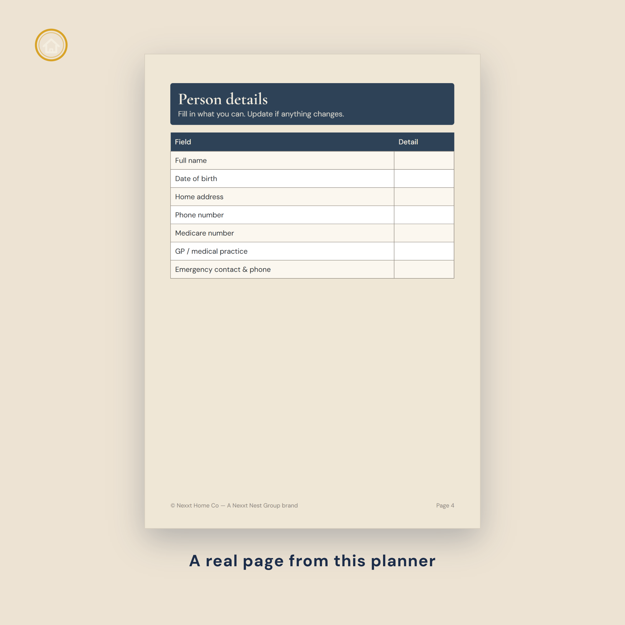 Preview of recommendations, goals and review schedule pages
