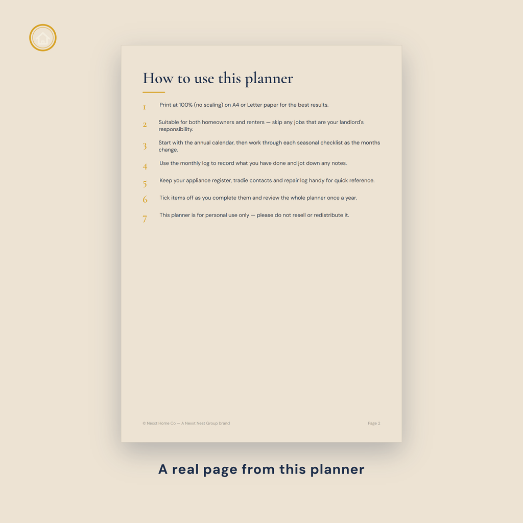 Home Maintenance Planner