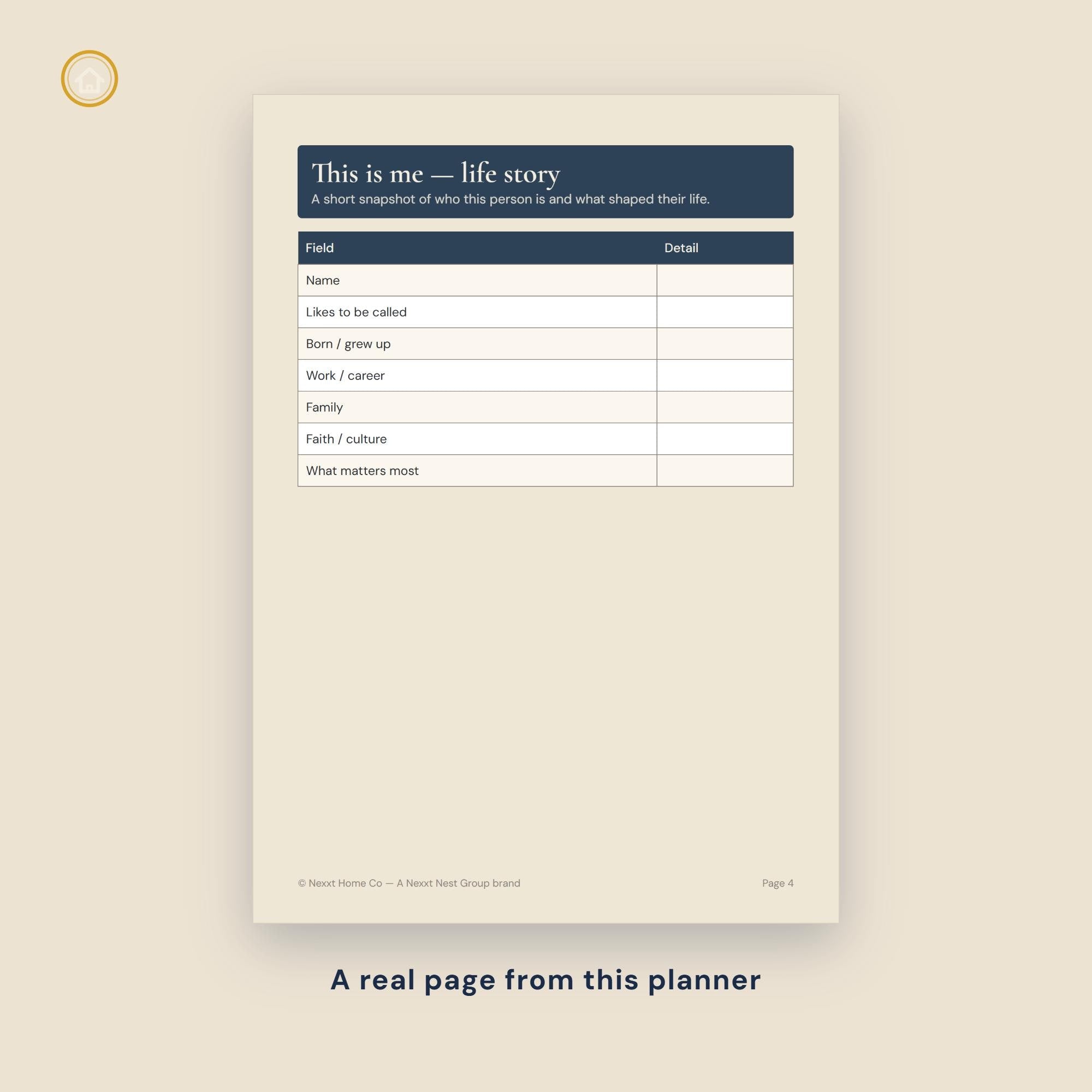 Dementia Care Journal pages preview