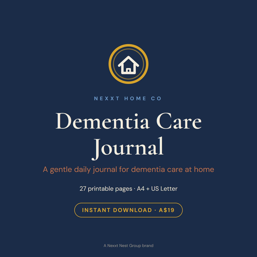 Dementia Care Journal printable cover — large print
