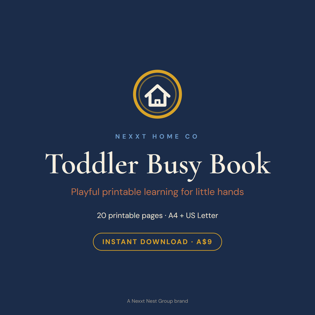 Toddler Busy Book printable cover — screen-free preschool learning activity pack