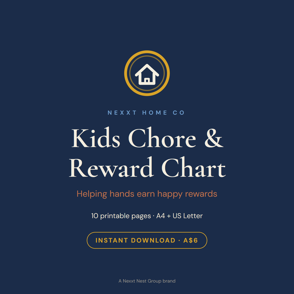 Kids Chore and Reward Chart printable cover — weekly chores, routines and reward menu