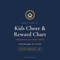 Kids Chore and Reward Chart printable cover — weekly chores, routines and reward menu