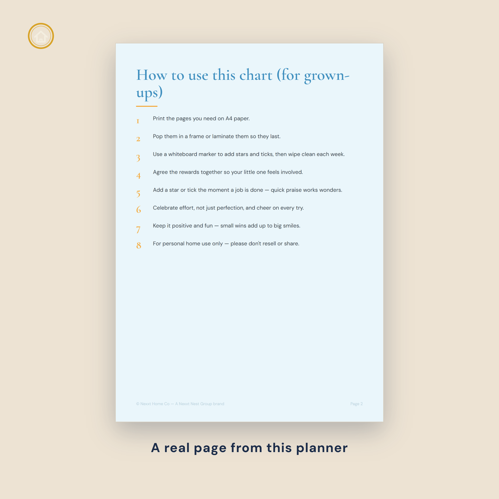 Kids Chore & Reward Chart