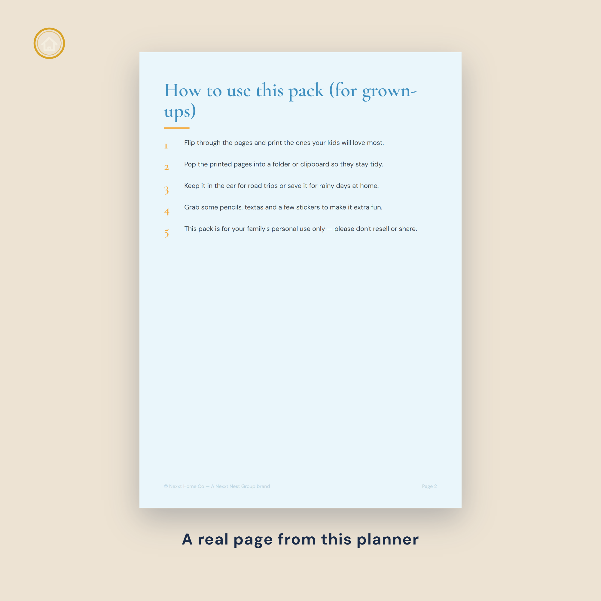 Kids Holiday Activity Pack printable cover — school holiday games and boredom busters