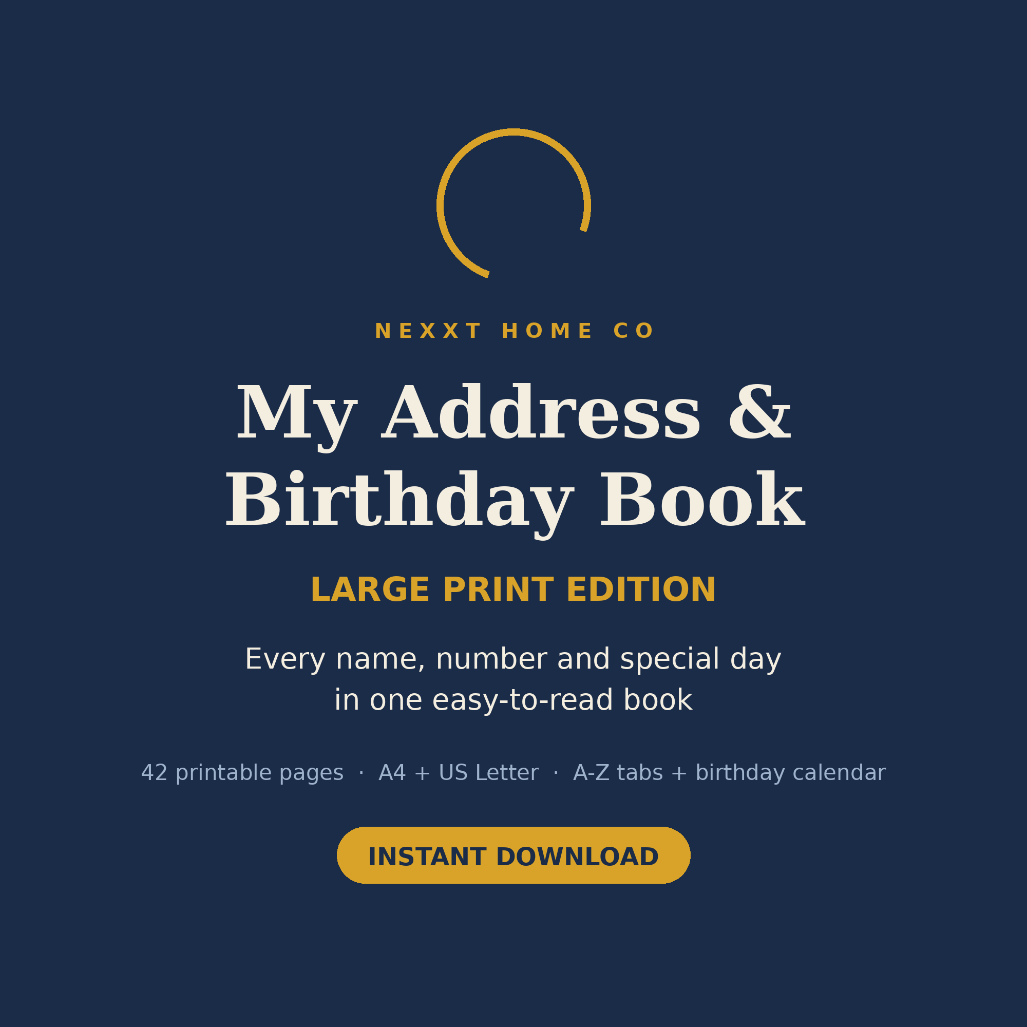 Large Print Address and Birthday Book cover - Nexxt Home Co