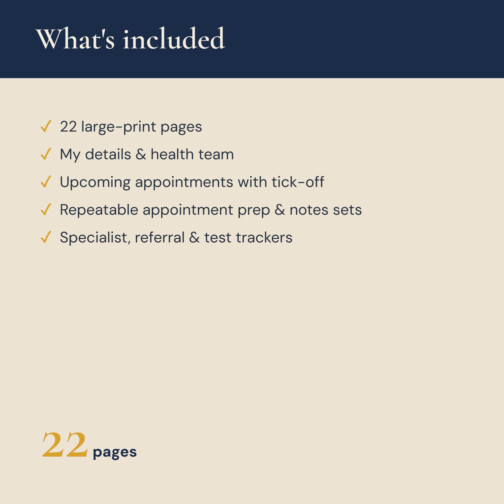 What's included in the Medical Appointment Planner