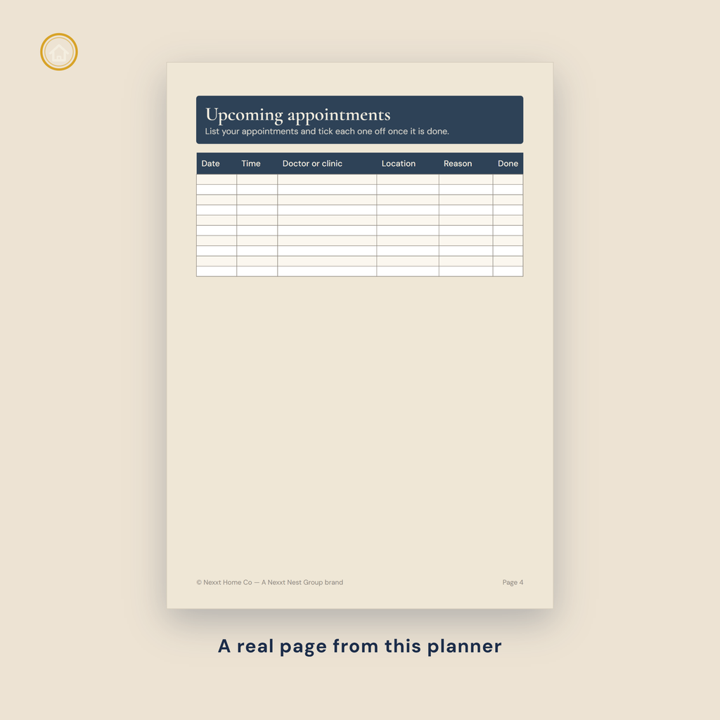 Medical Appointment Planner test tracker preview