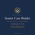 Senior Care Binder printable cover — large-print aged care organiser for an ageing parent