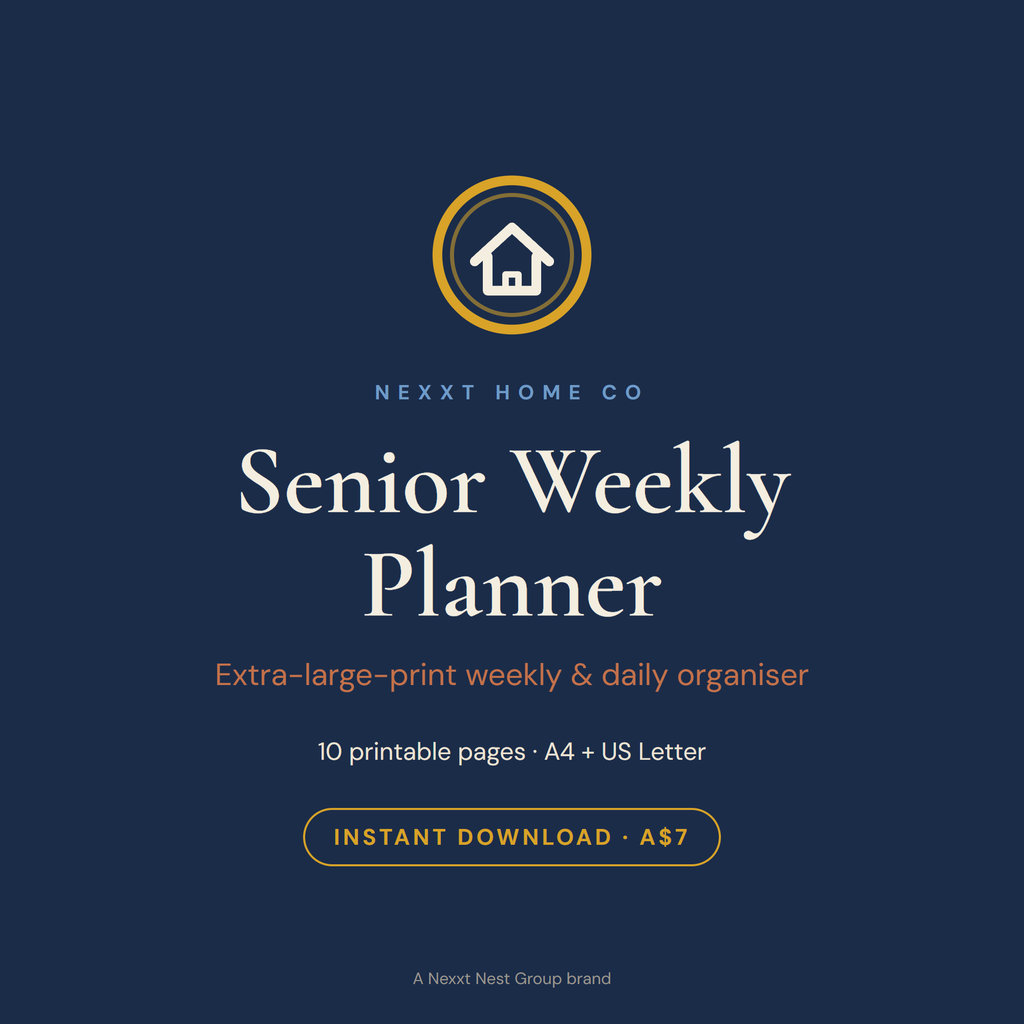 Large Print Weekly Planner printable cover — easy-read weekly planner for seniors