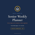 Large Print Weekly Planner printable cover — easy-read weekly planner for seniors