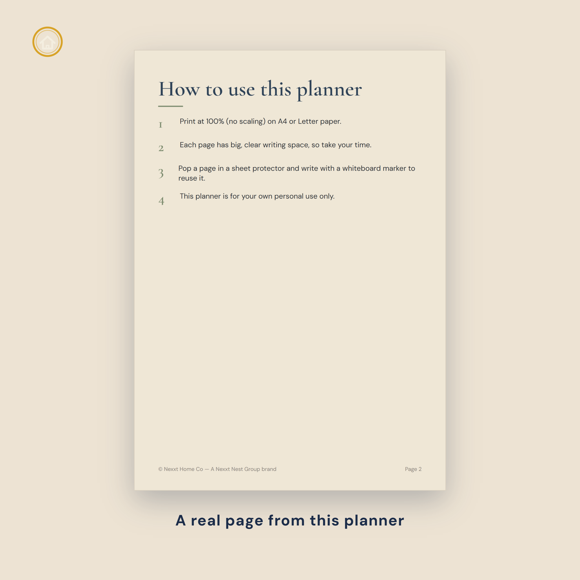 Senior Weekly Planner