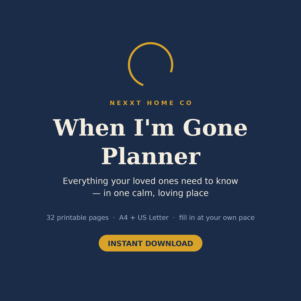 When I'm Gone Planner printable cover — 32-page end-of-life organiser and legacy binder