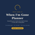 When I'm Gone Planner printable cover — 32-page end-of-life organiser and legacy binder