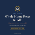 Whole Home Reset Bundle printable cover — five home organisation planners in one kit